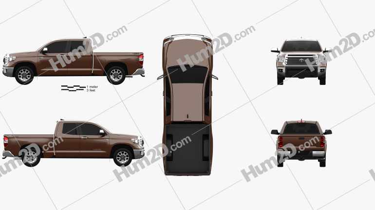 Toyota Tundra Double Cab Standard Bed Limited 2021 car clipart
