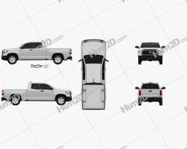 Toyota Tundra Double Cab Standard Bed SR 2021 car clipart