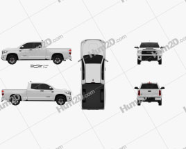 Toyota Tundra Double Cab Standard Bed TRD Pro 2021 car clipart
