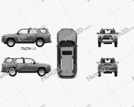Toyota 4Runner TRD Offroad with HQ interior 2013 car clipart