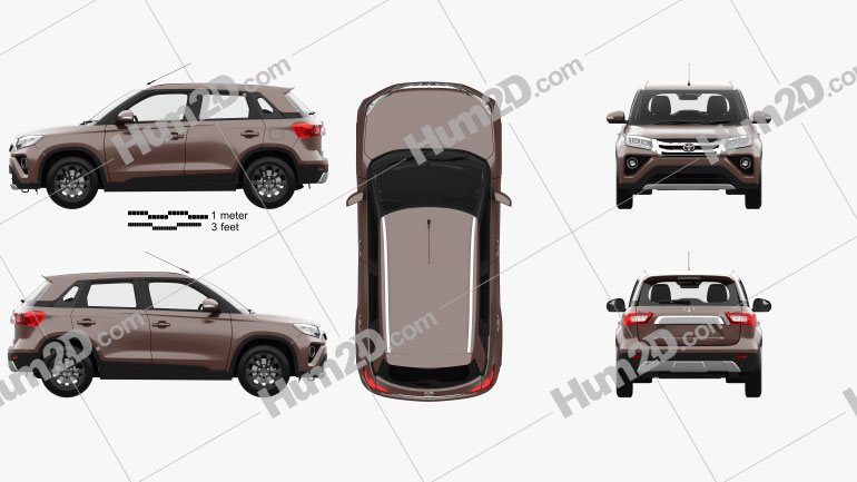 Toyota Urban Cruiser with HQ interior 2020 car clipart