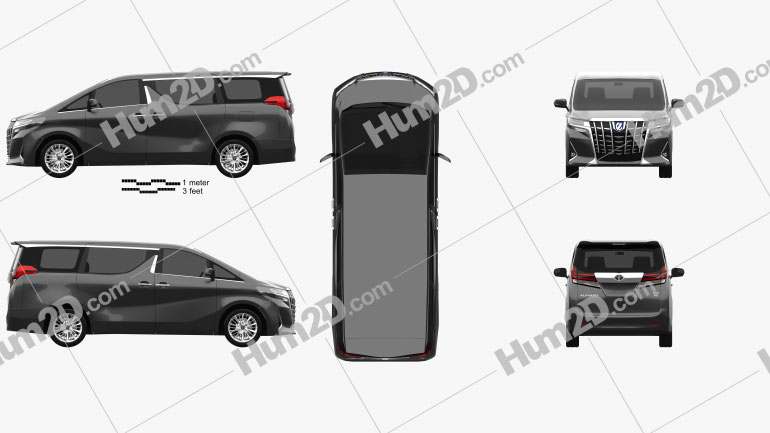 Toyota Alphard Hybrid Executive Lounge 2018 clipart