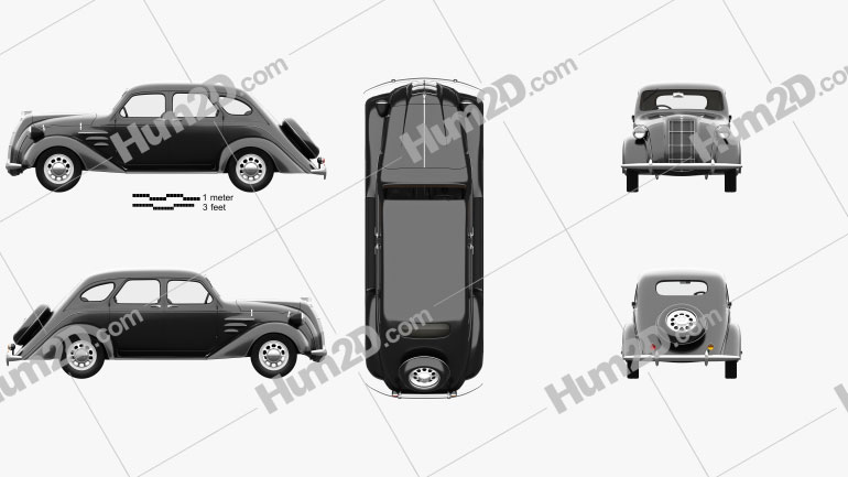 Toyota AA with HQ interior 1940 car clipart