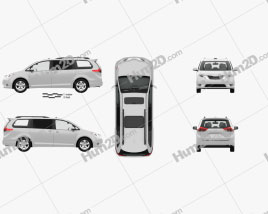 Toyota Sienna with HQ interior 2011 clipart