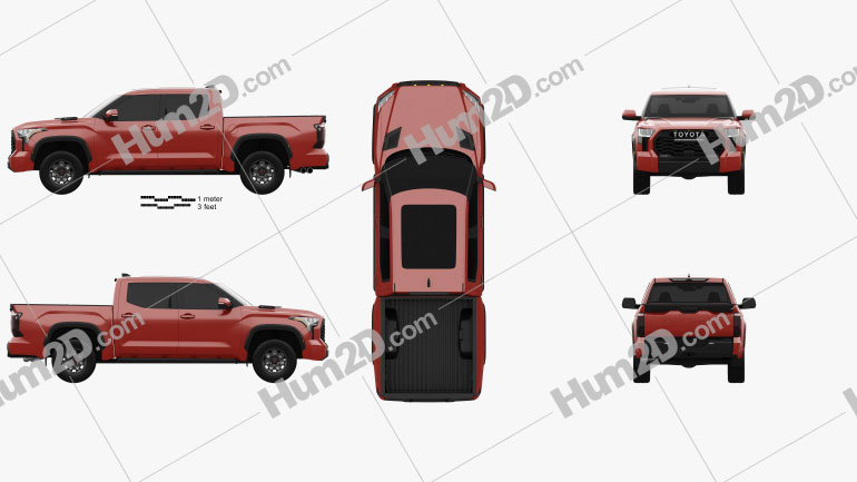 Toyota Tundra CrewMax TRD Pro 2022 PNG Clipart