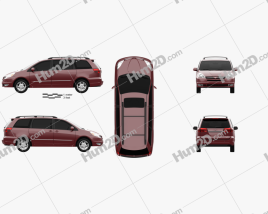 Toyota Sienna XLE Limited 2007 clipart
