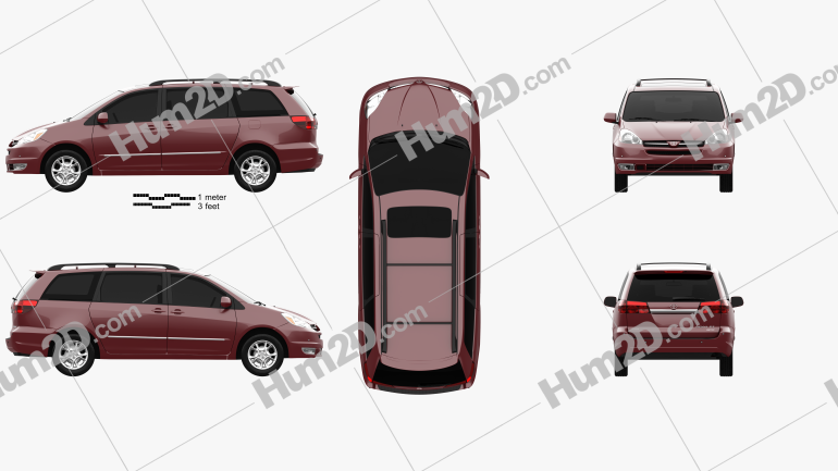 Toyota Sienna XLE Limited 2007 clipart