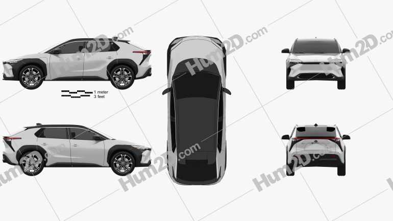 Toyota bZ4X Limited 2023 car clipart