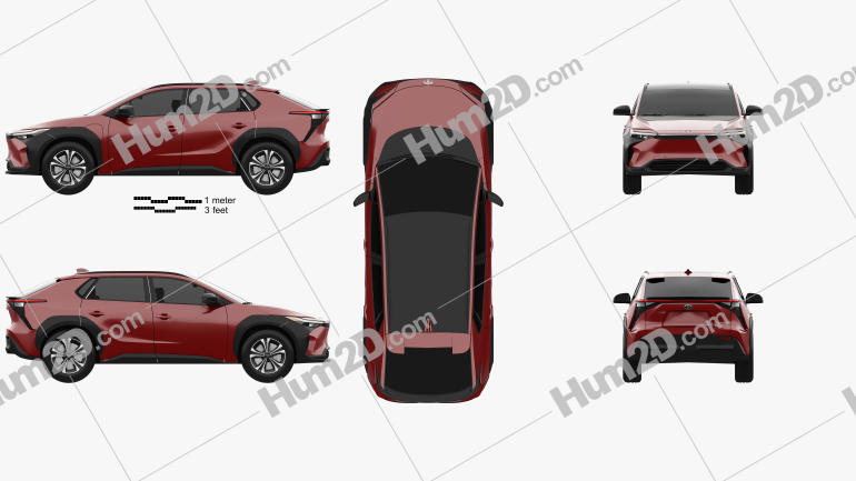 Toyota bZ4X XLE 2023 car clipart