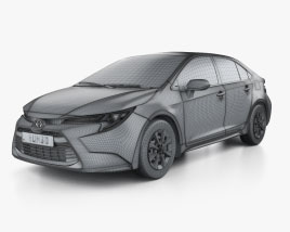 Toyota Corolla sedan LE US-spec 2022 car clipart