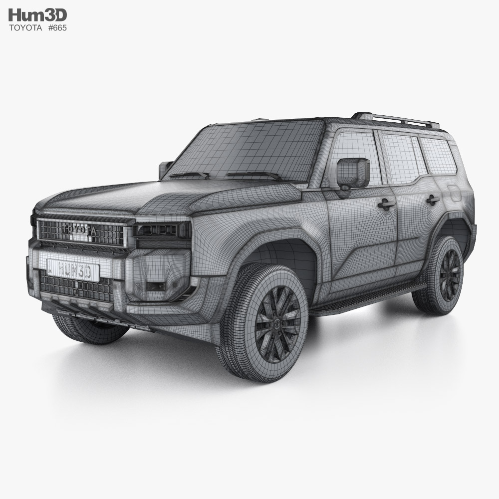 Toyota Land Cruiser Prado 5-door US-spec 2024 car clipart