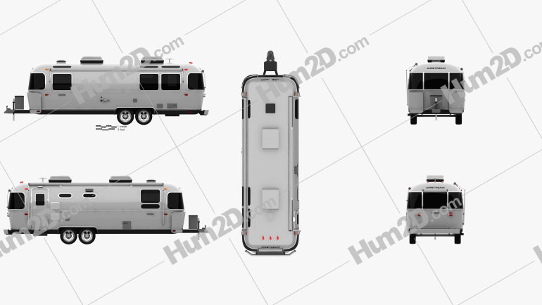 Airstream Land Yacht Travel Trailer 2014 Clipart Image