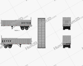 Artex TR3606-8 Silage Semi Trailer 2018 clipart