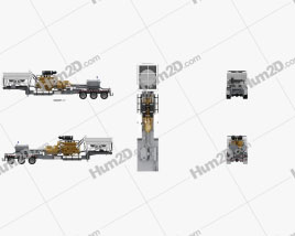 Caterpillar Fracturing Unit Semi-trailer 2018 clipart