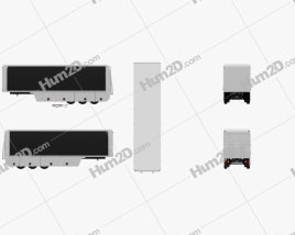 Generic Box Semi Trailer 2011 clipart