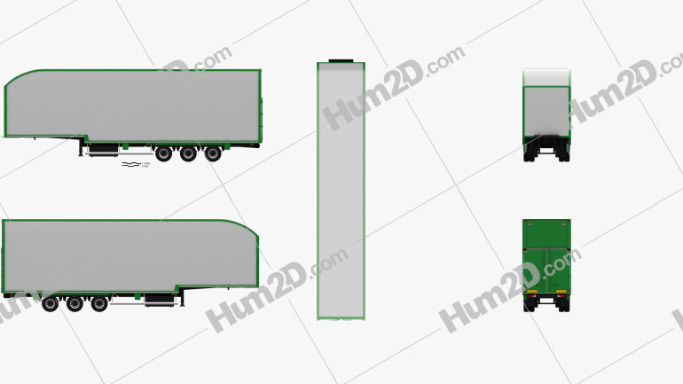Don-Bur Two-Tier Lifting Deck Semi Trailer 2020 PNG Clipart