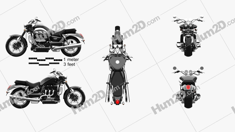 Triumph Rocket III Roadster 2013 Motorcycle clipart