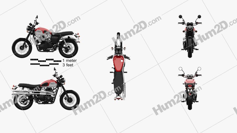 Triumph Scrambler 2015 Motorcycle clipart