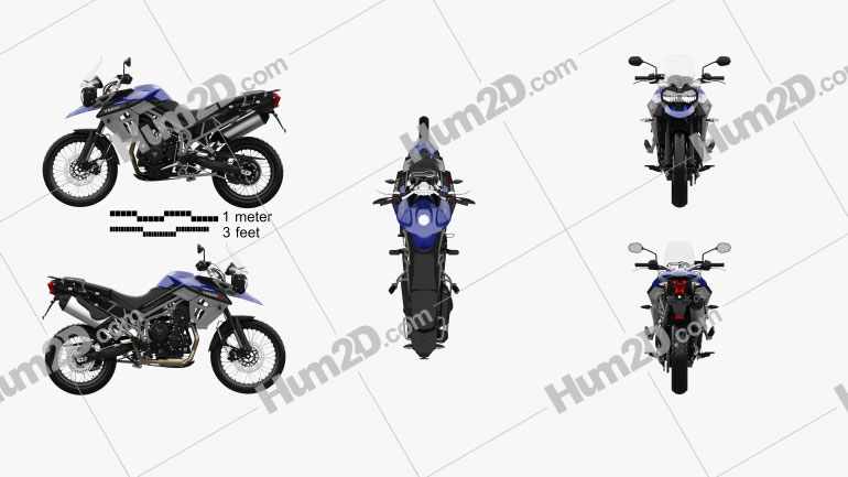 Triumph New Tiger 800 XC 2015 Motorcycle clipart