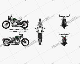Triumph Bonneville Bobber 2017 Motorcycle clipart
