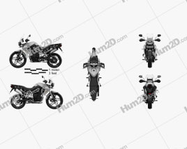 Triumph Tiger 800 XRt 2018 Motorcycle clipart