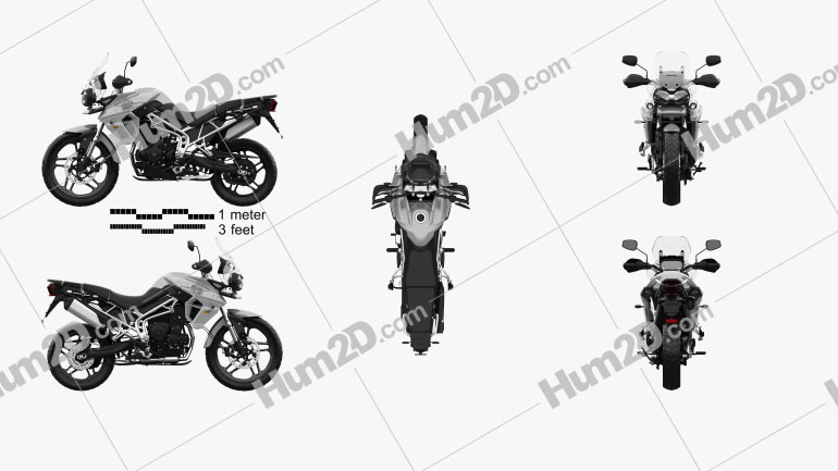 Triumph Tiger 800 XRt 2018 Motorcycle clipart