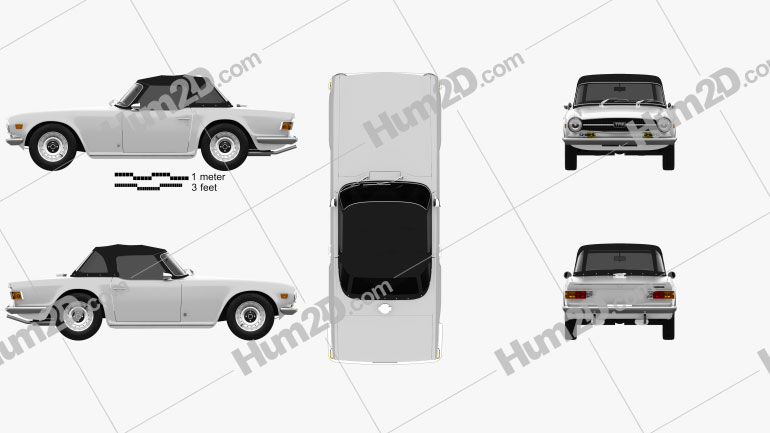 Triumph TR6 1969 car clipart