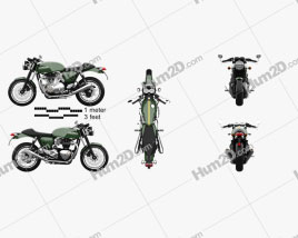 Triumph Thruxton 1200 2018 Motorcycle clipart