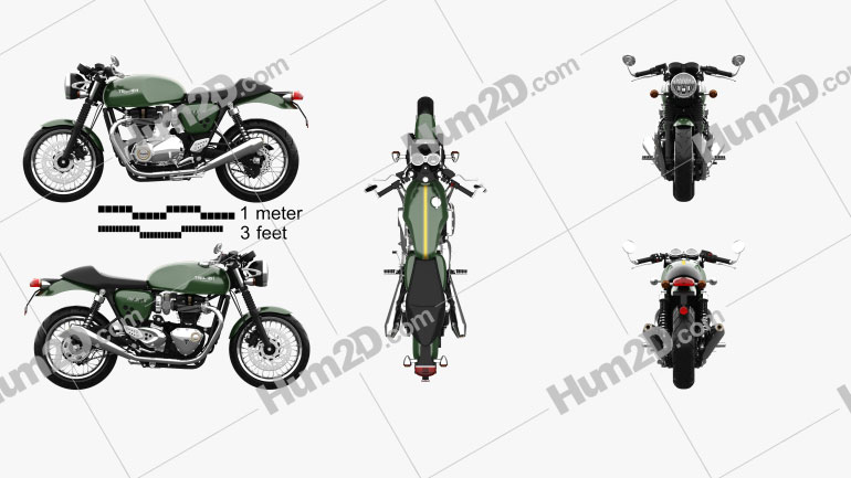 Triumph Thruxton 1200 2018 Motorcycle clipart