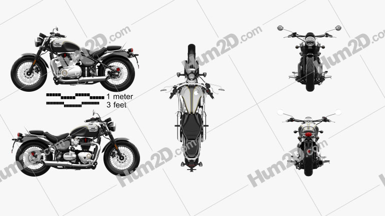 Triumph Bonneville Speedmaster 2018 Motorcycle clipart