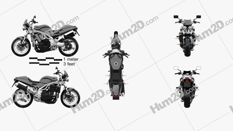 Triumph Speed Triple 955i 2000 Motorcycle clipart