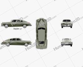 Tucker 48 Torpedo 1948 car clipart