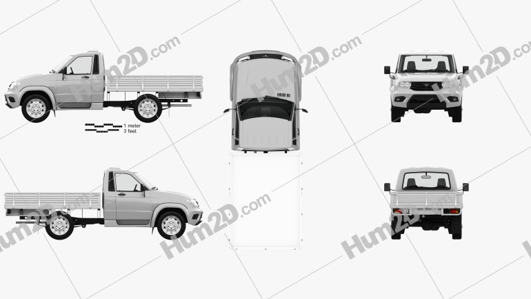 UAZ Patriot Cargo with HQ interior 2014 car clipart