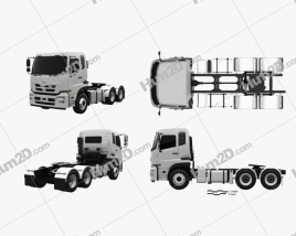 UD Trucks Quon GW Tractor Truck 2010 clipart