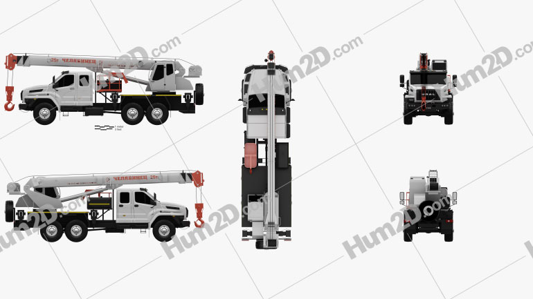 Ural Next Crane Truck 2015 clipart