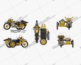 Ural M67-36 P 1976 Motorcycle clipart