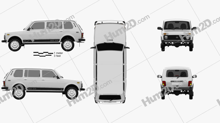 Lada Niva 4×4 2131 2012 car clipart