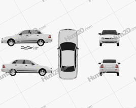 Lada Priora 2170 sedan 2012 car clipart