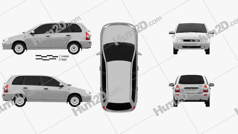 Lada Kalina (1117) wagon 2011 Blueprint