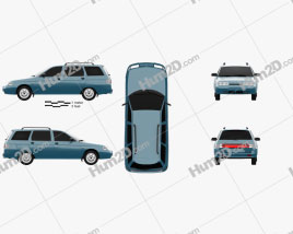 VAZ Lada 2111 wagon 1995 car clipart
