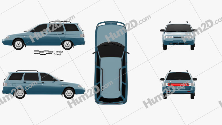 VAZ Lada 2111 wagon 1995 car clipart