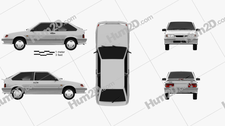 VAZ Lada Samara (2113) hatchback de 3 portas 1997 car clipart