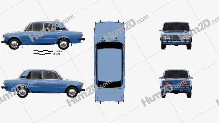 VAZ Lada 2106 1976 car clipart