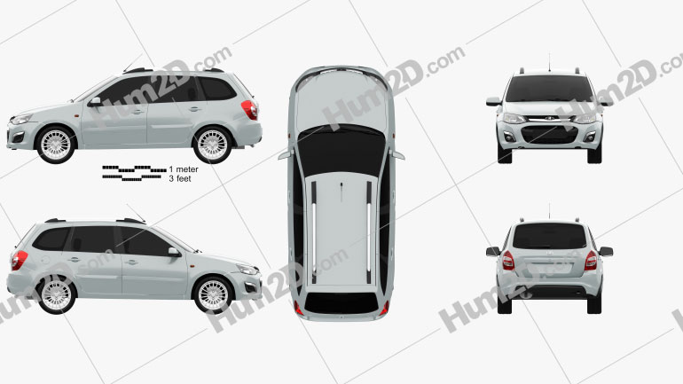 VAZ Lada Kalina (2194) Wagon 2014 car clipart
