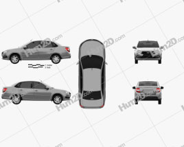 VAZ Lada Granta sedan 2018 car clipart