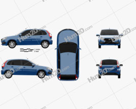 VAZ Lada Granta Schrägheck 2018 car clipart