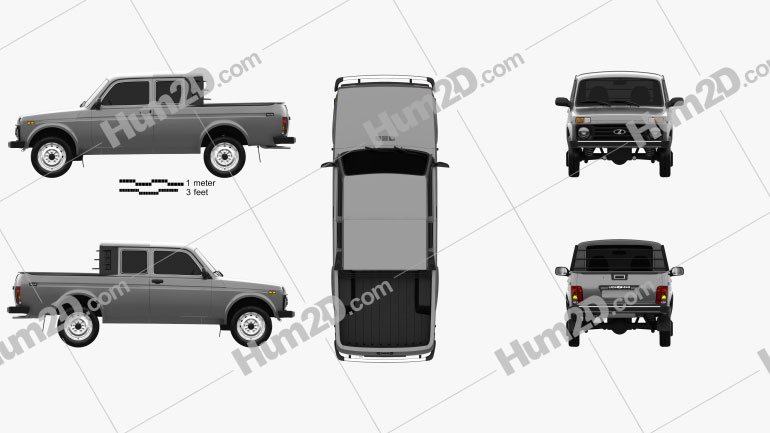 VAZ Lada Niva 4×4 2329 Pick-up 2015 PNG Clipart