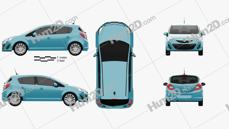 Vauxhall Corsa (D) de 5 portas 2010 Blueprint