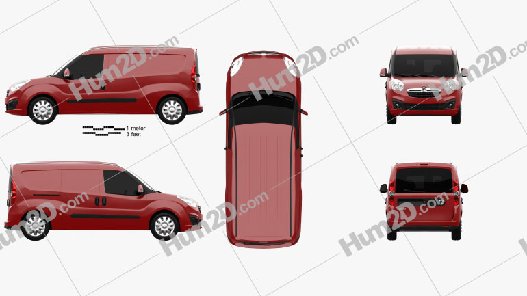 Vauxhall Combo Kastenwagen L2H1 2012 clipart