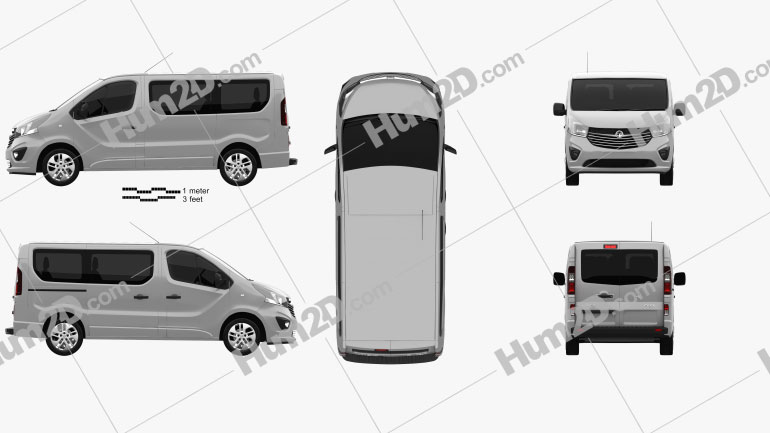 Vauxhall Vivaro Passenger Van L1H1 2014 clipart
